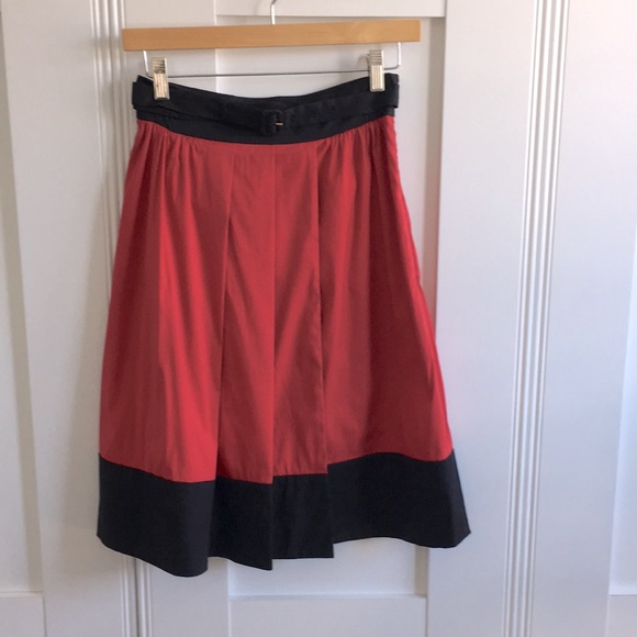 PRADA red and black skirt - Picture 1 of 6
